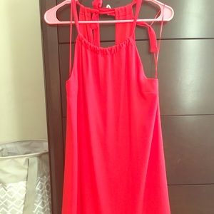 LuLus red shirt dress. Medium